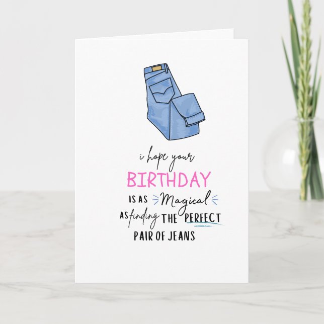 Paire parfaite de Jeans carte d'anniversaire (Devant)