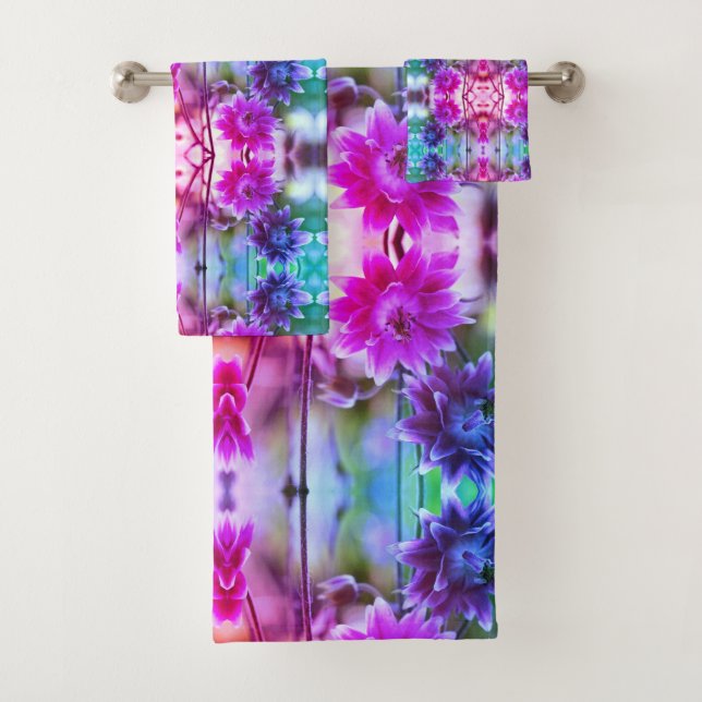 Paire Rouge Et Blanc Fleur Art Abstrait (En situation)