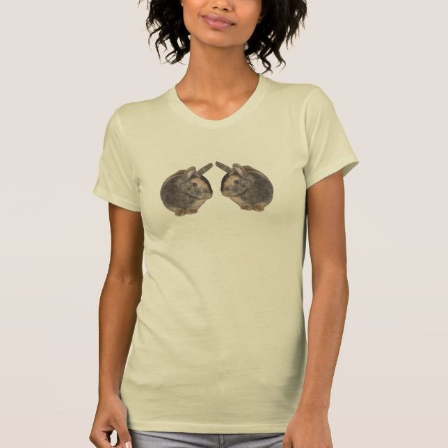 Paires de lapins sur le T-shirt (Devant)