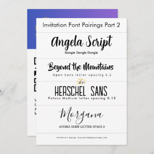 Paires de polices pour les invitations Partie 2 pa