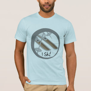 Paires de T-shirts et de cadeaux de ski des skis I