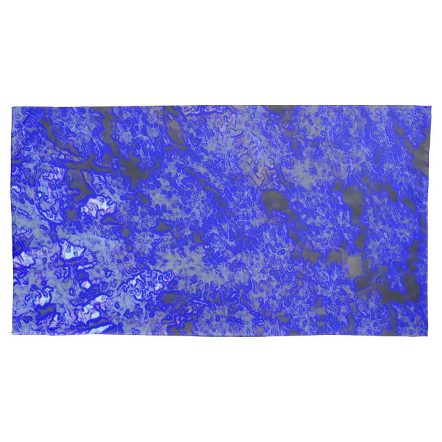 Paires grandes de marbre bleues de taie d'oreiller (devant-gauche)