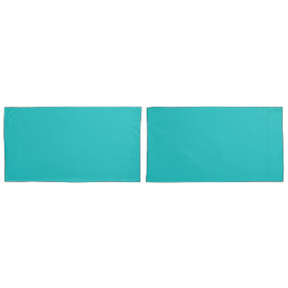 Paires grandes de turquoise de taies d'oreiller