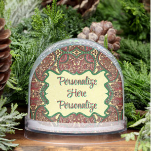 Paisely victorien rouge vert jaune bijou ton