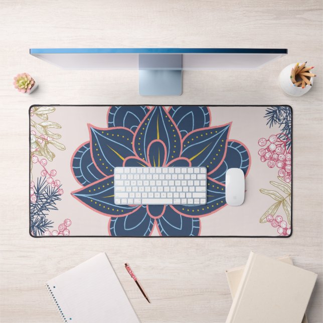 Paisley Art, Blue and Purple Pattern Graphic (Bureau 1)