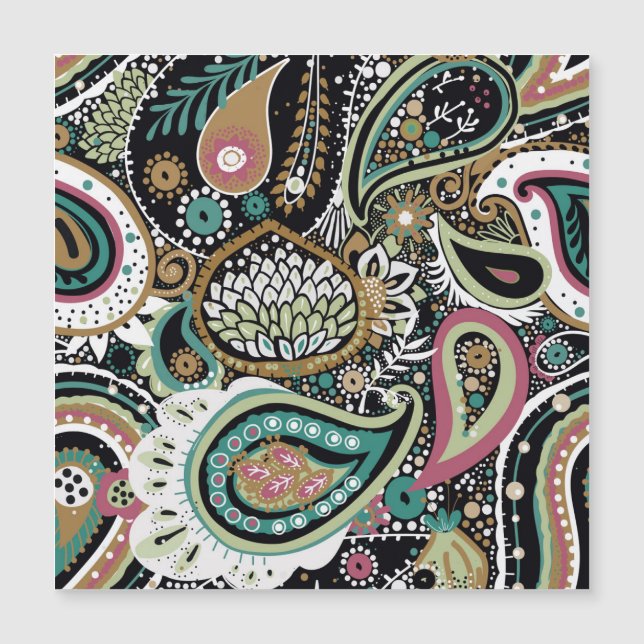 Paisley asiatique : design moderne et sans soudure (Devant)