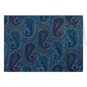 Paisley Blue Indian Boho Motif