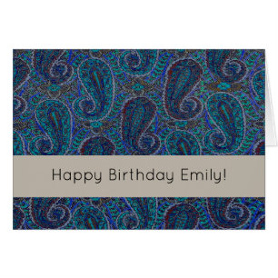 Paisley Blue Indian Boho Motif