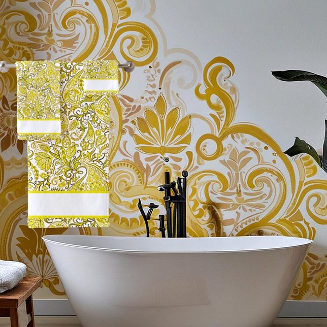 Paisley jaune élégant (Créateur téléchargé)