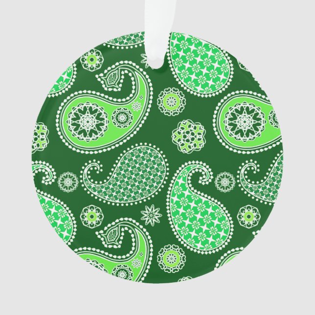 Paisley motif, Emerald et Jade Green (devant)