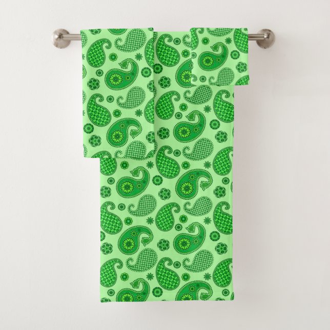 Paisley Motif, Lime et Emerald Green (En situation)