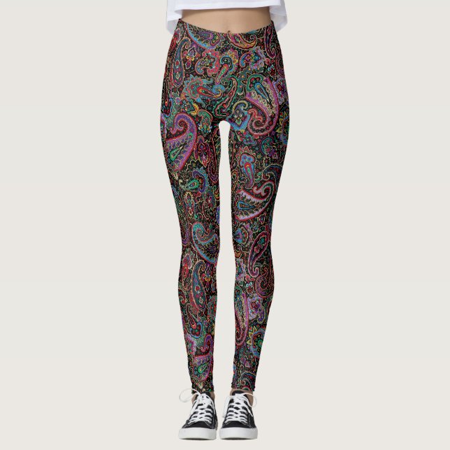 Paisley Multi Color série 50 Leggings (Devant)