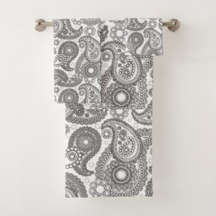 Paisley noir et blanc