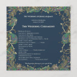 Paisley Peacock Colours Programme de mariage<br><div class="desc">Paisley Peacock programmes de mariage Aucune couleur appliquée au texte - sera la couleur du papier et de l'arrière - plan de la marine qui apparaîtra turquoise sur papier or mais marine sur tous les autres papiers</div>