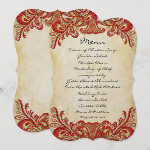 Paisley Peacock Couleurs Mariage Invitations