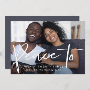 Paix à vingt-trois Nouvelle année Photo Bleu