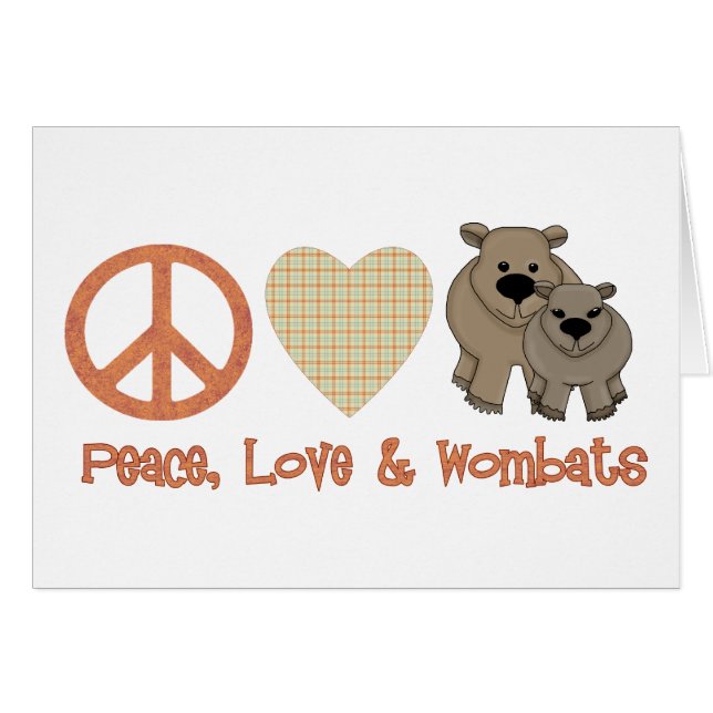 Paix, Amour &amp ; Wombats (Devant horizontal)