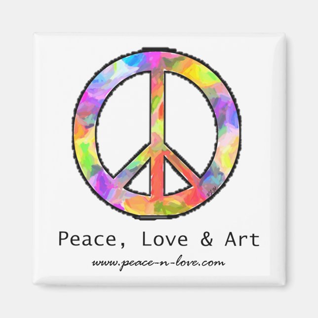 Paix, Amour & Art Magnet (Devant)