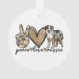 Paix, Amour, Aussie, Chien Berger Australien, Anim
