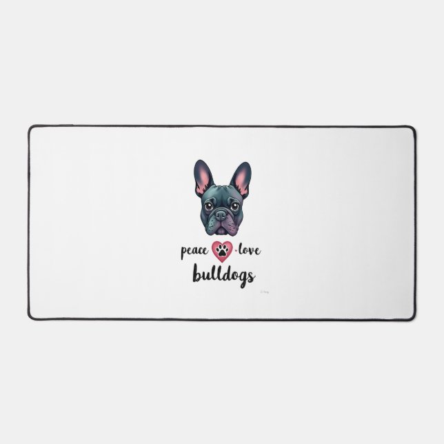 Paix Amour Bouledogues Galaxie Vintage Bouledogue  (Recto)