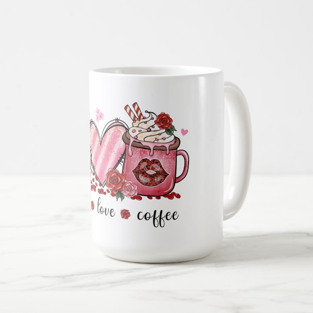 Paix, Amour, Café Mug : Siroter avec style ☕ (Devant droit)
