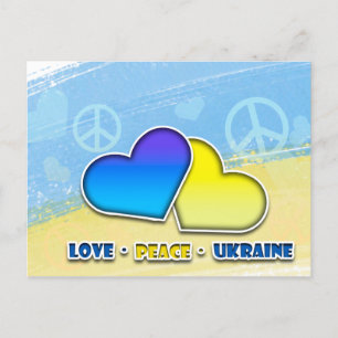 Paix. Amour. Carte postale Ukraine