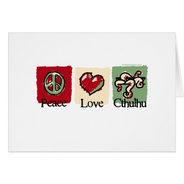 Paix. Amour. Cthulhu. (Devant horizontal)