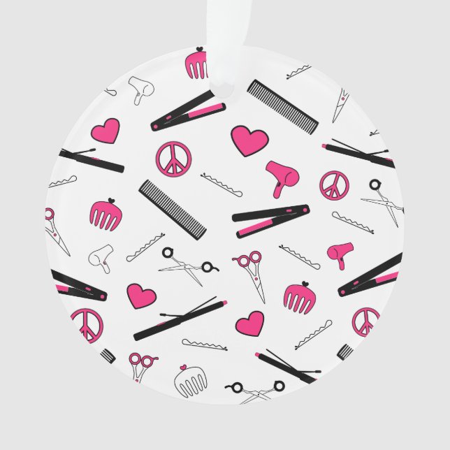 Paix, amour, et accessoires de cheveux (rose) (devant)