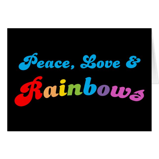 Paix Amour et Arcs-en-ciel (Devant horizontal)