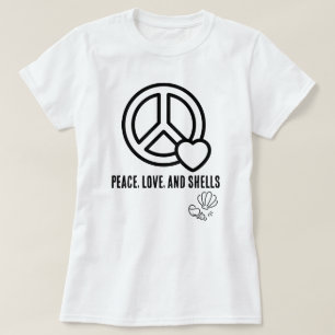 Paix, Amour et Coquillages ! – T-Shirt pour Femmes