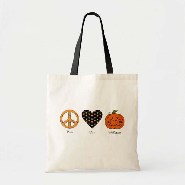 Paix, amour et sac de Halloween (Devant)