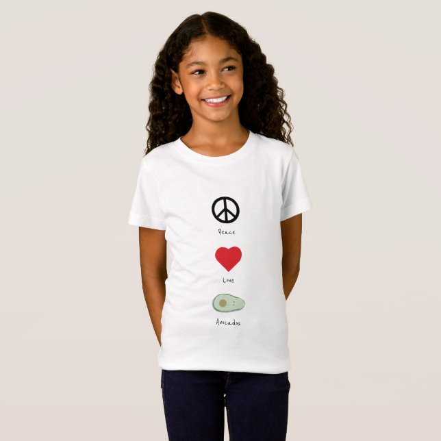 Paix, amour, et T-shirt de l'enfant d'avocats (Devant entier)