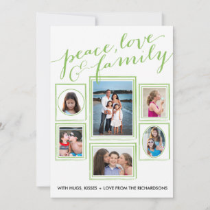 Paix, amour et vert de famille