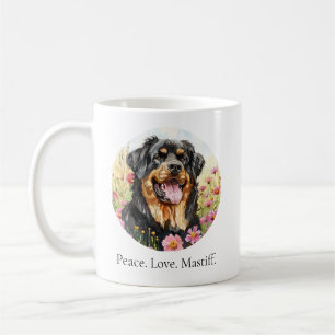 Paix. Amour. Mug Tibétain Mastiff