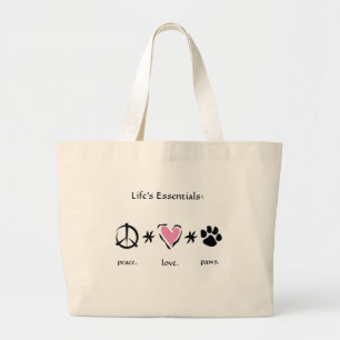 Paix * amour * sac de pattes