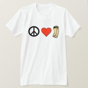 Paix, Amour, T-shirt Burrito