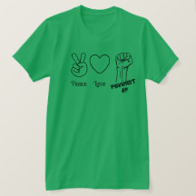 Paix, Amour, T-shirt féministe AF