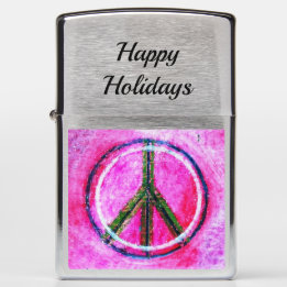 ...paix...art de Jutta Gabriel...Zippo Lighter