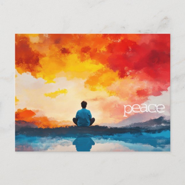 "paix" Carte postale biblique d'Isaïe 26:3. (Devant)