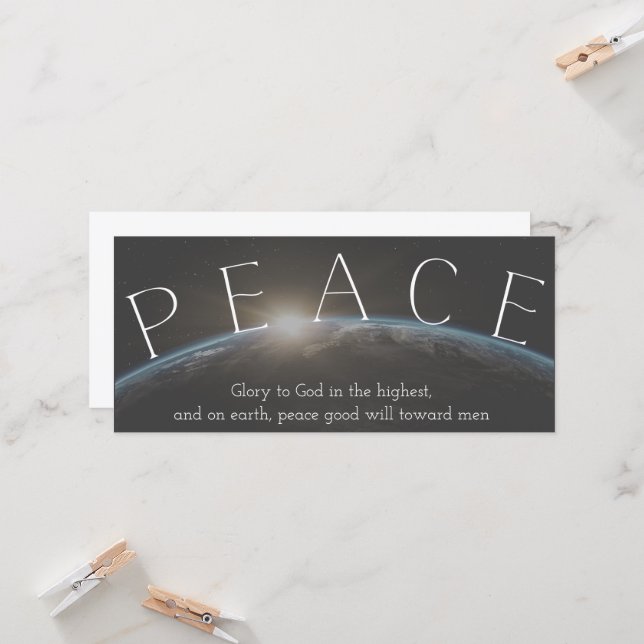 Paix chrétienne sur Terre Passage de la Bible Noël (Devant/Arrière en situation)