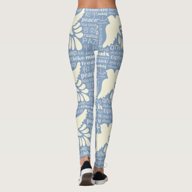 PAIX dans de nombreuses langues leggings couleur p (Dos)