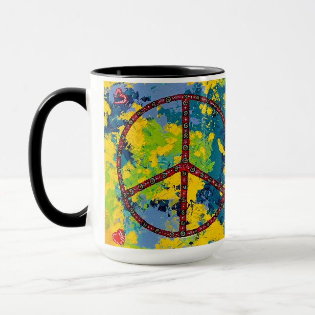 Paix dehors Mug (Gauche)