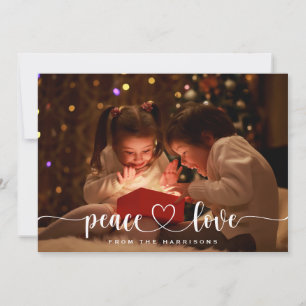 Paix et amour Noël Carte photo de vacances