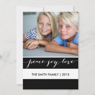 Paix moderne, Joie, Amour | Carte de vacances phot