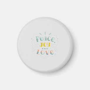 Paix moderne Joie et amour Typographie Magnet
