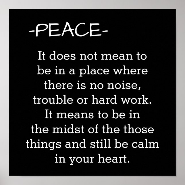 Paix - Signification de - affiche (Devant)