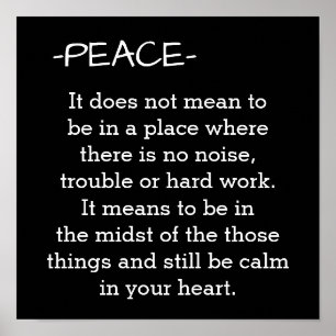 Paix - Signification - impression d'affiche