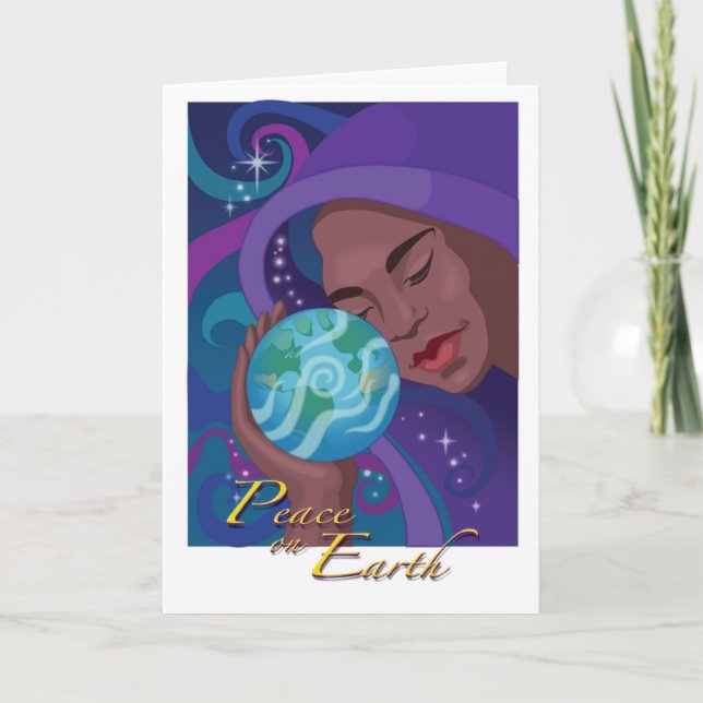 Paix sur la carte de vacances de la terre (Devant)