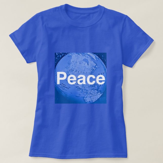 Paix sur le T-shirt de la terre (Design devant)