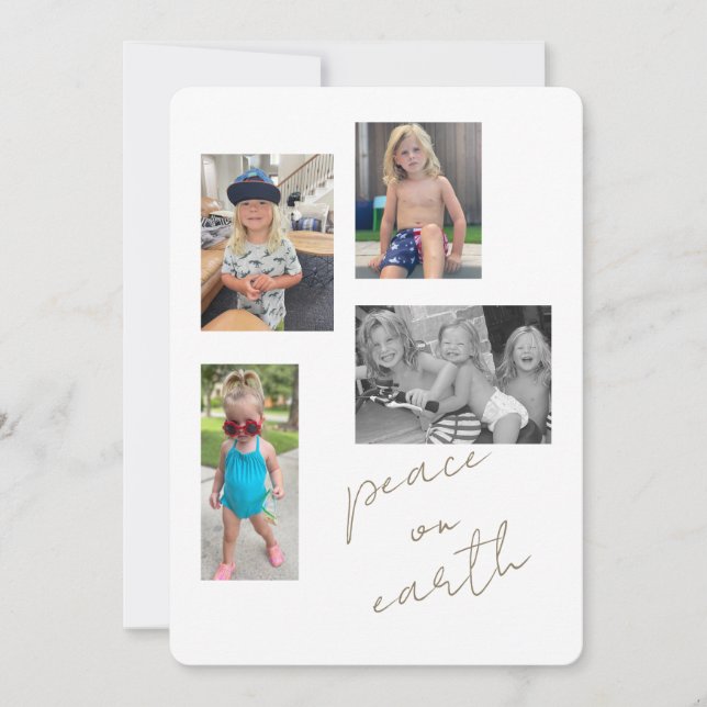 Paix sur Terre Collecte Photo II Carte de vacances (Devant)